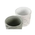 Kép 4/4 - Kaspó szett cement 17x17x15 cm szürke, fehér 2 féle S/2