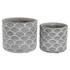 Kép 2/4 - Kaspó szett cement, homok 17,2x17,2x15,2 cm szürke S/2