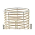 Kép 3/5 - Kaspó szett fém, rattan 21x21x77 cm fehér, barna S/2