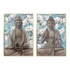 Kép 2/2 - Kép Buddha vászon, hungarocell 51,5x3,5x71,5 cm szürke, kék 2 féle