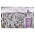 Kép 2/6 - Kép New York glitteres vászon, metál 150x3x100 cm színes