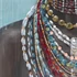 Kép 7/7 - Kép afrikai vászon, fenyő, kézzelfestett 90x2,4x120 cm kék, fekete 2 féle
