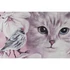 Kép 4/4 - Kép macska vászon, fenyő 50x1,8x70 cm pink, lila 2 féle