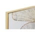 Kép 3/4 - Kép szett virágok alumínium, mdf 240x3x80 cm bézs, arany S/3