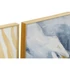 Kép 3/4 - Kép szett virágok alumínium, mdf 240x3x80 cm fehér, arany S/3