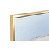 Kép 3/5 - Kép tenger kézzel festett vászon, hungarocell 131x4x131 cm kék, fehér