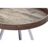 Kép 4/4 - Kisasztal acél, mdf 45,8x45,8x47,5 cm sötétbarna, ezüst