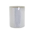 Kép 2/4 - Kisasztal porcelán 33x33x42 cm fehér, arany