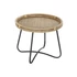 Kép 2/5 - Kisasztal rattan, fém 57x57x47 cm barna, fekete