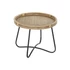 Kép 2/5 - Kisasztal rattan, fém 58x58x47 cm barna, fekete