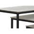 Kép 4/5 - Kisasztal szett fém, alumínium 50,5x28,5x59 cm ezüst, fekete S/3