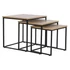Kép 5/6 - Kisasztal szett fém, mdf 45x45x45 cm natúr, fekete S/3