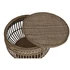 Kép 3/4 - Kisasztal szett rattan 51x51x33 cm barna S/2