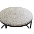 Kép 3/6 - Kisasztal szett selyemfényű, fém 80x80x44 cm szürke, bézs S/2
