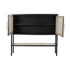 Kép 5/9 - Kisbútor császárfa, mdf, rattan 110x30x100 cm fekete, natúr