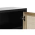 Kép 6/9 - Kisbútor császárfa, mdf, rattan 110x30x100 cm fekete, natúr