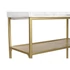 Kép 5/8 - Kisbútor mangófa, fém 91x44x152 cm fehér, arany