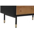 Kép 4/8 - Kisbútor mdf, üveg 70x40x117 cm fekete, natúr
