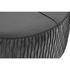 Kép 4/5 - Kispad bársony, fa 80x46x38 cm sötétszürke, natúr