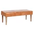 Kép 2/6 - Kispad bőr, fa 122x41x46 cm barna