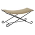 Kép 2/6 - Kispad fém, rattan 94x49x44 cm világosbarna, fekete