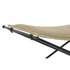 Kép 4/6 - Kispad fém, rattan 94x49x44 cm világosbarna, fekete