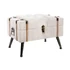 Kép 2/5 - Kispad láda vászon, mdf 62x42x43 cm bézs, fekete