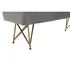 Kép 5/6 - Kispad poliészter, fém 90x31x47 cm szürke, arany