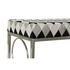 Kép 4/6 - Kispad rombusz bőr, acél 122x41x44 cm fehér, fekete