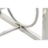 Kép 5/6 - Kispad rombusz bőr, acél 122x41x44 cm fehér, fekete