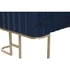 Kép 4/7 - Kispad szett bársony, fém 110x40x47 cm kék S/3