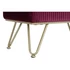 Kép 5/9 - Kispad szett poliészter, fém 110x42x44 cm gesztenye, arany S/3