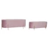 Kép 2/5 - Kispad szett poliészter, fém 123x50x45 cm pink, arany S/2
