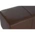 Kép 3/6 - Kispad teakfa, bőr 120x41x46 cm barna