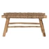 Kép 5/5 - Kispad teakfa, rattan 90x32x45 cm világosbarna, natúr