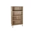 Kép 2/8 - Könyvespolc császárfa, mdf 100x39x180 cm világosbarna