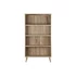 Kép 7/8 - Könyvespolc császárfa, mdf 100x39x180 cm világosbarna