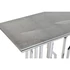 Kép 3/6 - Konzol asztal acél, üveg 120x40x78 cm fehér, ezüst