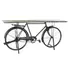 Kép 2/8 - Konzol asztal bicikli fém, mangófa 193x50x90 cm színes