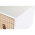 Kép 4/6 - Konzol asztal császárfa 80x32x80 cm natúr, fehér