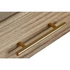 Kép 7/9 - Konzol asztal császárfa, mdf 100x40x76 cm világosbarna, arany