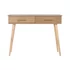 Kép 8/9 - Konzol asztal császárfa, mdf 100x40x76 cm világosbarna, arany