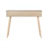 Kép 9/9 - Konzol asztal császárfa, mdf 100x40x76 cm világosbarna, arany