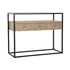 Kép 2/6 - Konzol asztal fa, fém 100x38x80 cm natúr, fekete