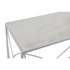 Kép 3/8 - Konzol asztal fém, márvány 100x33x78 cm ezüst, fehér