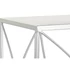 Kép 4/8 - Konzol asztal fém, márvány 100x33x78 cm ezüst, fehér