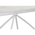 Kép 5/8 - Konzol asztal fém, márvány 100x33x78 cm ezüst, fehér