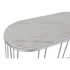 Kép 3/8 - Konzol asztal fém, márvány 115x35x78 cm fehér, ezüst