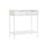 Kép 2/6 - Konzol asztal fém, mdf 80x35x81 cm fehér