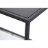 Kép 5/6 - Konzol asztal fém, üveg 100x35x80 cm fekete